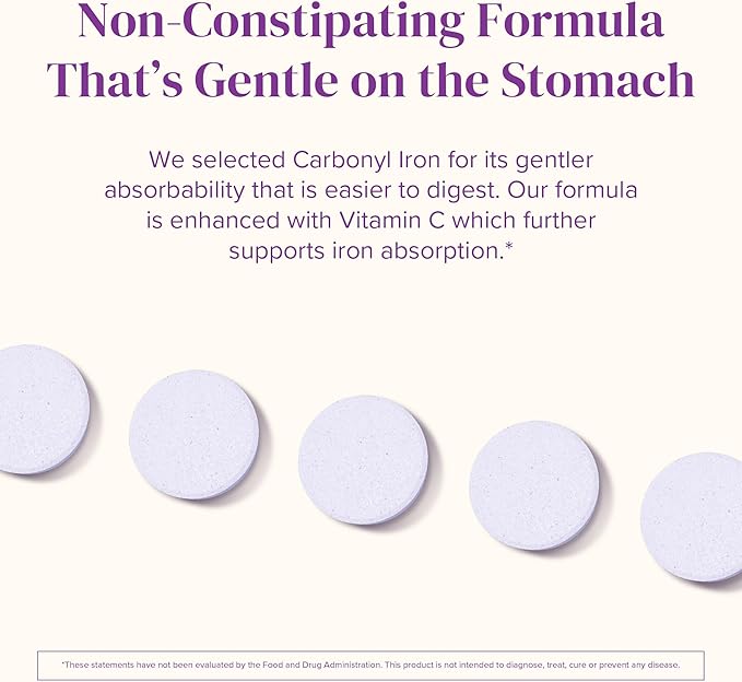 Barimelts Iron with Vitamin C, 90 Fast-Dissolving Tablets (1-Month Supply), Sugar-Free Bariatric Iron Supplement for Women, Natural Orange Flavor