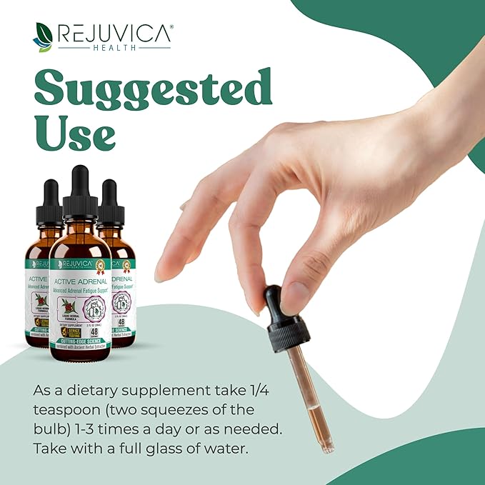 Active Adrenal - Advanced Adrenal Support Tincture - Liquid Delivery for Better Absorption - Ashwagandha, B-Vitamins, Magnesium and More