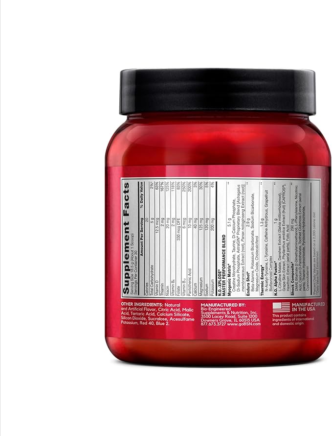 BSN N.O.-XPLODE Pre Workout Powder, Energy Supplement for Men and Women with Creatine and Beta-Alanine, Flavor: Grape, 30 Servings