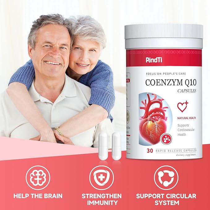CoQ10 Supplement, High Absorption Coenzyme Q10 Supplements for Heart Health & Cellular Energy,30 Capsules
