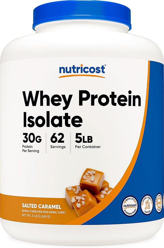 Nutricost Whey Protein Isolate (Salted Caramel, 5LBS)