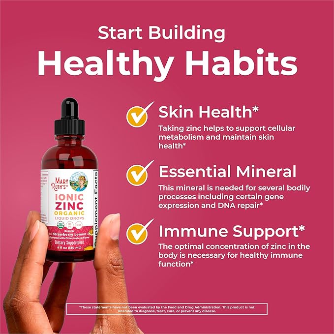 MaryRuth Organics Strawberry Lemon Ionic Zinc, 4 FZ