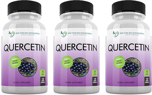 DOCTOR RECOMMENDED SUPPLEMENTS Quercetin 1000mg Per Serving - (Vegan, Non-GMO) (120 Veggie Capsules, Pack of 3)