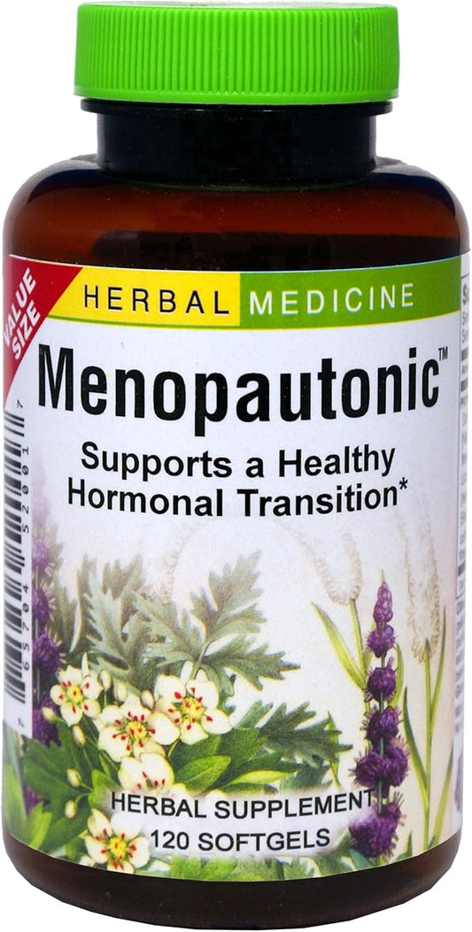 Herbs, Etc. Menopautonic Softgels - Essential Supplement for Women - Hormonal Transition Support Supplement - Offers Menopausal Support with Dong Quai & Motherwort - 120 Softgels (120 Servings)