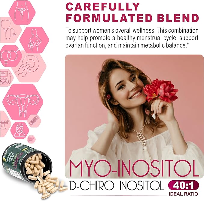 Bundle 7in1 Cloves Supplement 100 Count & 6in1 Myo-inositol & D-Chiro Inositol Supplement for Women 120 Count - Support Immune, Digestion, Heart & Overall Health