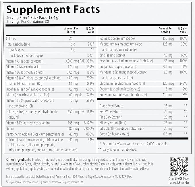 Isotonix Daily Essentials Multivitamin Powder Packets with OPC-3, Multivitamin, B-Complex & Calcium Plus – Gluten-Free, Non-GMO, Fast Absorption Vitamins for Energy, Immunity, and Bone Health