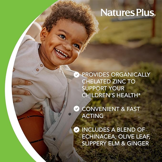 Natures Plus Animal Parade KidZinc, Tangerine Flavor - 90 Animal-Shaped Lozenges, Pack of 2 - Organically Chelated Zinc - Vegan, Gluten Free - 180 Total Servings