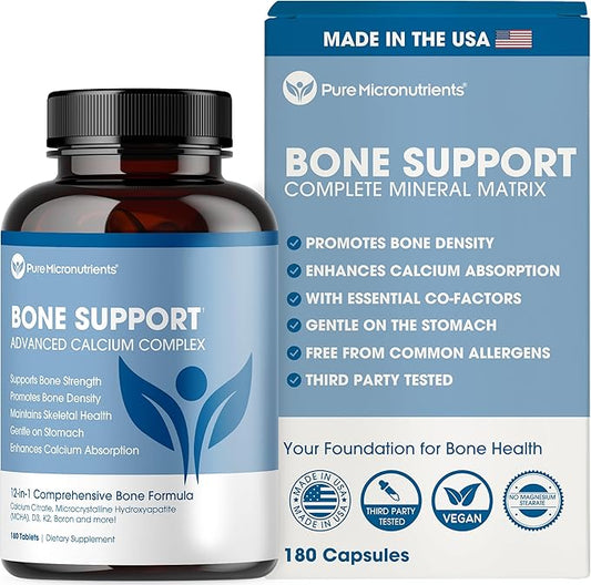 Calcium Supplement for Women & Men - Calcium Citrate & Hydroxyapatite + Vitamin D3 K2 Magnesium Zinc & More for Complete Bone Health, 180 Tablets