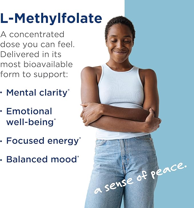 MethylPro 15mg L-Methylfolate - Professional Strength Active Methyl Folate Supplement for Brain Support & Balanced Mood - Gluten-Free Cognitive Supplement with No Fillers (90 Capsules)