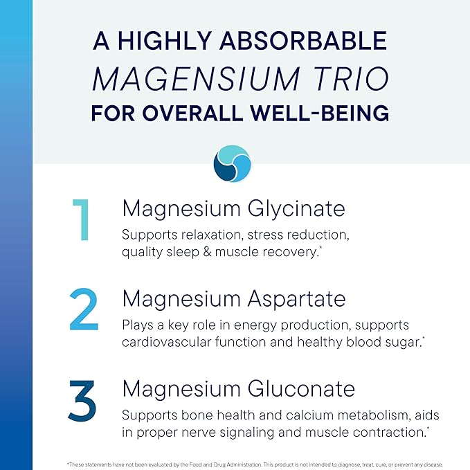 Biotics Research Mg-Zyme™ Triple Magnesium Complex 100 mg- Magnesium Glycinate, Gluconate, Aspartate Chelated Supplement, High Absorption, Support Sleep, Energy, Cardiovascular Health–100 Capsules
