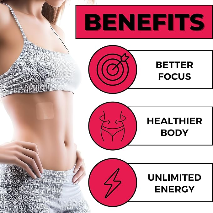B12 Patches (Pack of 36) - 100% Natural Vitamin Patches for Women, Energy, Focus & Body Support, Self-Adhesive Transparent Patches - Enhanced Formula
