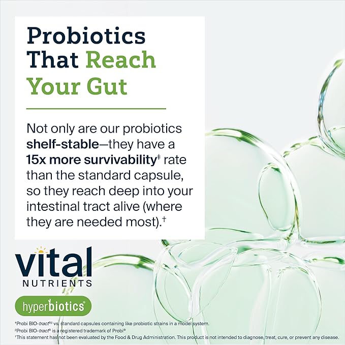 Hyperbiotics Vital Nutrients Pro-15 Pre + Probiotic | 15 Strains| Supports Occasional Constipation, Diarrhea, Gas & Bloating | Immune, Digestive & Gut Health | Shelf-Stable | Vegan | 60 Pearl Tablets