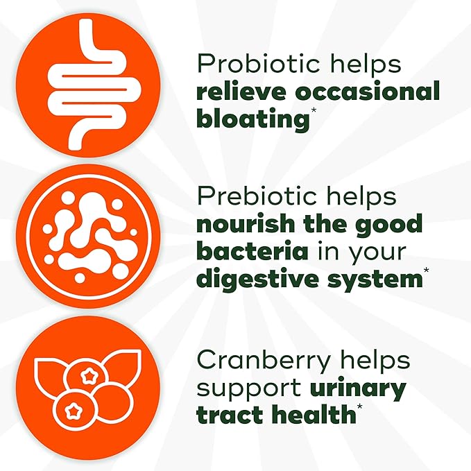 Align Women's Health, Prebiotic + Probiotic, with Cranberry for Feminine Health, Help Nourish & Add Good Bacteria for Digestive Health, 50 Gummies