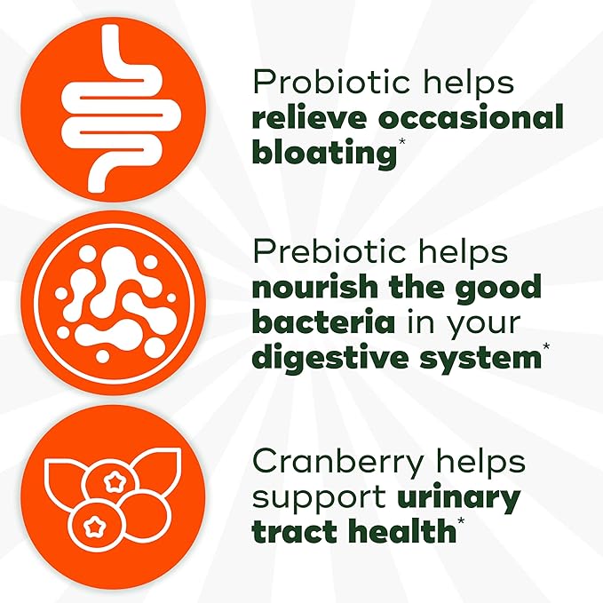 Align Women's Health, Prebiotic + Probiotic, with Cranberry for Feminine Health, Help Nourish & Add Good Bacteria for Digestive Health, 50 Gummies