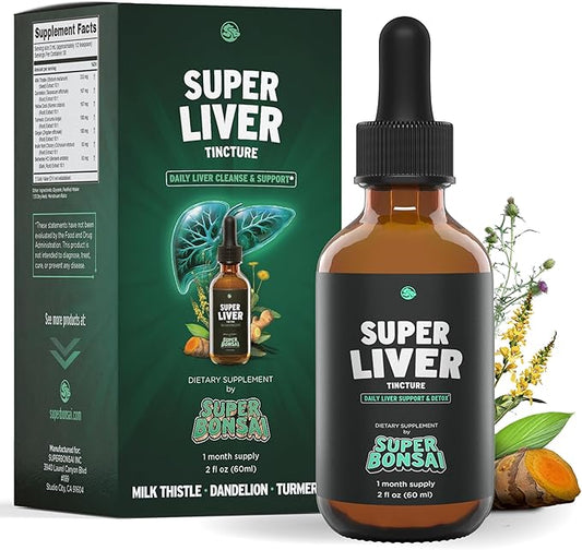 Super Liver Support with Milk Thistle - All Natural Liver Cleanse Detox & Repair Aid - Doctor-Formulated Liver Supplement - Liquid Herbal Supplements for Liver Health - 1 Month Supply