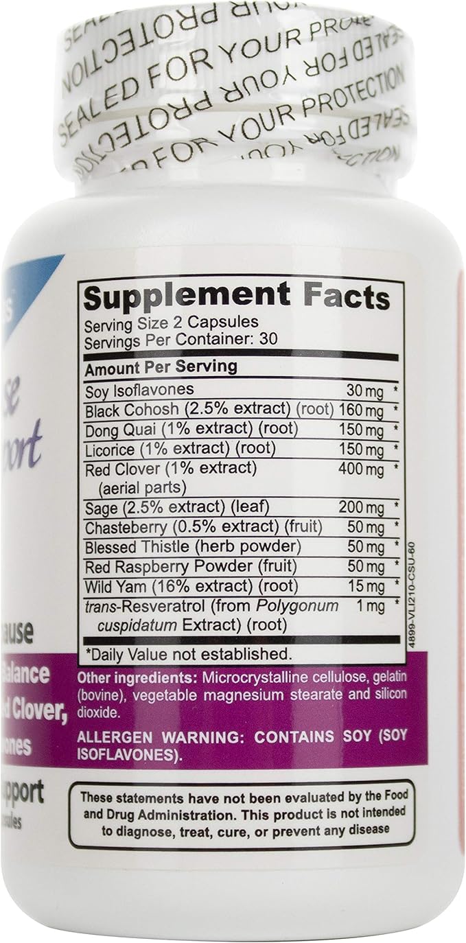 DrFormulas Menopause Supplement for Hot Flashes, Night Sweats, and Mood Swings Relief with DIM, Dong Quai, Black Cohosh, 60 Count