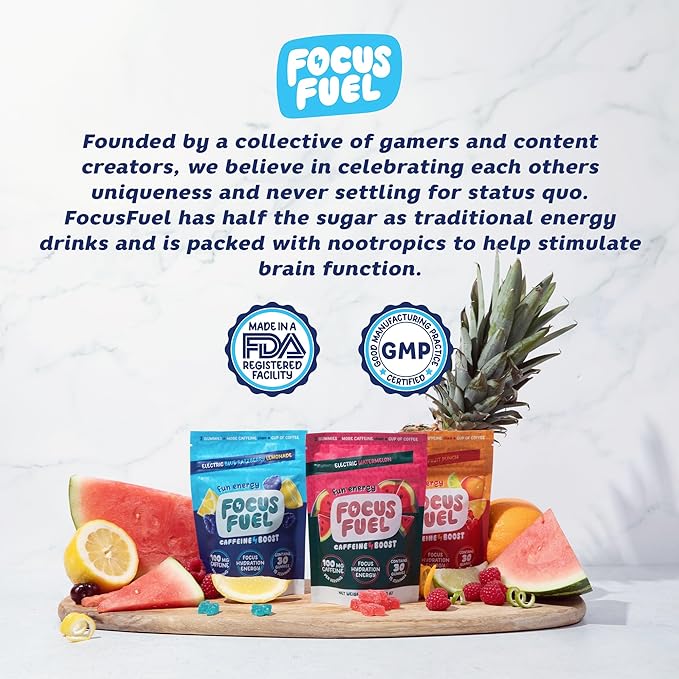 Energy Chews – Blue Razzberry Lemonade (15 Servings) – 100mg Caffeine + Alpha GPC + L-Theanine + B12, Magnesium – Great Taste – No Crash or Jitters