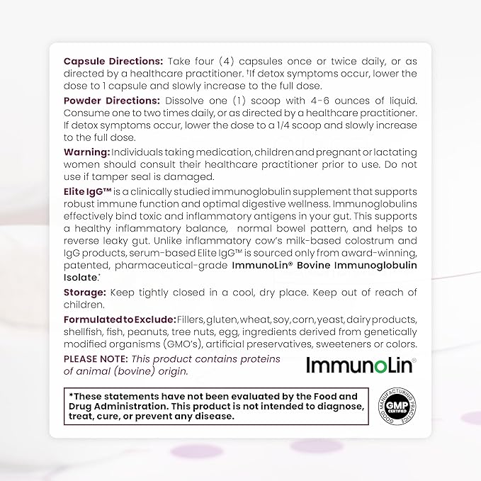 Pure Therapro Rx Elite IgG Immunoglobulin Supplement | 1100+ mg IgG, IGA & IgM Serum Derived Immunoglobulins (SBI) | Colostrum Supplement Alternative | Gluten, Dairy & GMO Free (30 Servings - Powder)