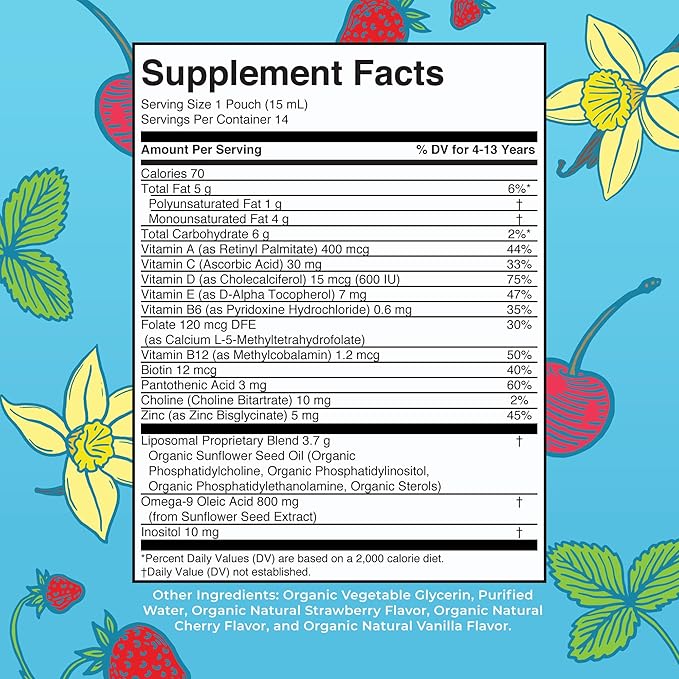 Multivitamin for Kids | Sugar Free Kids Multivitamin | Liquid Vitamins | Immune Support Supplement | Cognitive Health & Overall Wellness | USDA Organic | Vegan | Non-GMO | 14 Servings