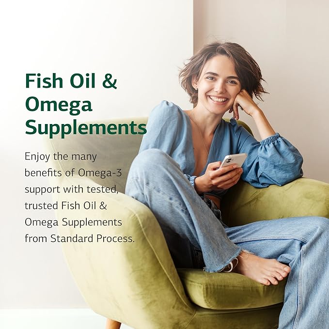 Standard Process Olprima DHA - Omega-3 Supplement for Heart & Brain Health - Gluten-Free, Non-Dairy & Non-Soy - 60 Softgels (30 Servings)