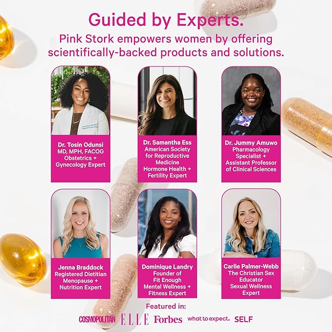 Pink Stork Hormone Balance Gummies for Women - Hormone Harmony for Mood, Energy, Bloating - Hormonal PMS, Perimenopause & Menopause Support - Red Raspberry Leaf & Black Cohosh - 60 Gummy Supplements