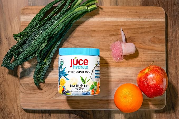 Júce Hydrate Replenishing & Nourishing Superfood Drink - Boost Reduce Fatigue - USDA Certified Organic, Plant-Based, Vegan - Gluten-Free, Dairy-Free, Soy-Free - 8.1 Ounce