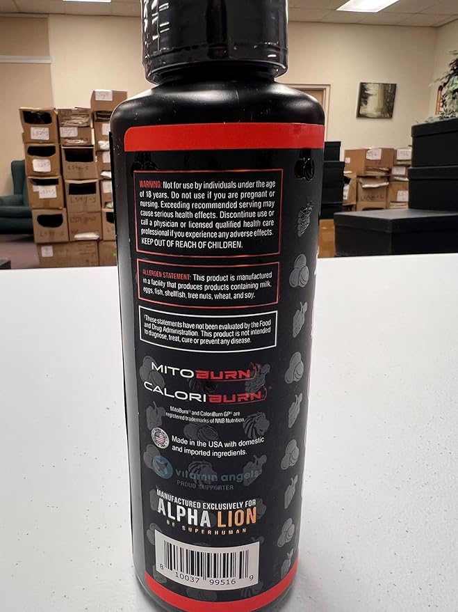 ALPHA LION Burn2O L-Carnitine Liquid 2000mg – Stim Free Super Thermogenic Fat Burner with MitoBurn® & CaloriBurn GP®, Metabolism Booster, Zero Calorie, Sugar-Free (31 Servings, Grapezilla Flavor)
