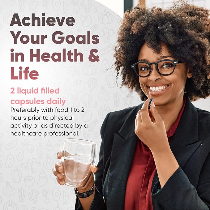 Bariatric Multivitamin with Iron for Post-Bariatric Surgery - Easy-to-Swallow Liquid Capsules with 42 Fruit & Veggie Blend - 120 Capsules, 2 Month Supply