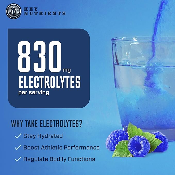KEY NUTRIENTS 40 Pack Multivitamin Hydration Packets for Recovery - 5 Delicious Flavors - Electrolytes Powder Packets No Sugar - No Calories, Gluten Free, Keto - 40 Servings - Made in USA