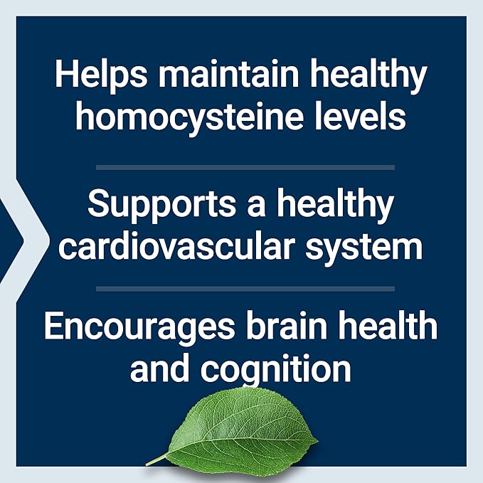 Life Extension Homocysteine Resist - For Heart & Brain, Cognitive Health Support Supplement – Vitamin B2, B6 & B12 + Folate - Once-Daily, Non-GMO, Gluten-Free - 60 Vegetarian Capsules