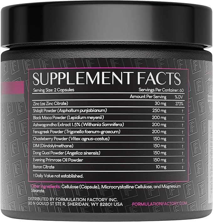 She's Obsessed: 10-in-1 Hormone Balance Maximizer with Shilajit, Maca, Ashwagandha, DIM, Dong Quai, Zinc & More for Vitality & Balance – 120 Capsules 2 Months