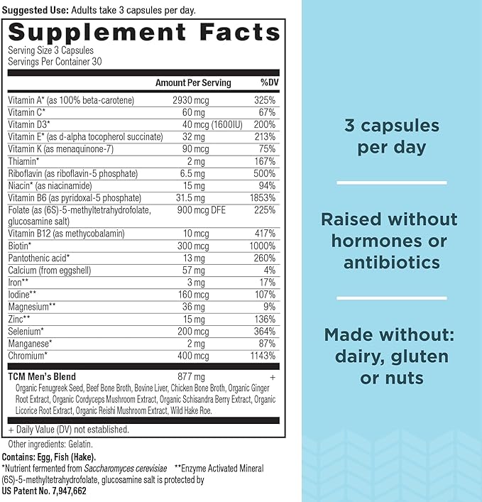 Ancient Nutrition Multivitamin for Men, Multi Men's, Vitamin D, C, E, B12, Zinc, Magnesium, Supports Healthy Immune System and Bone Health, 90 Ct