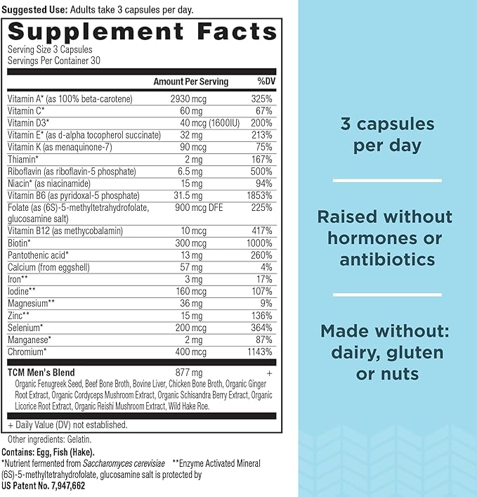 Ancient Nutrition Multivitamin for Men, Multi Men's, Vitamin D, C, E, B12, Zinc, Magnesium, Supports Healthy Immune System and Bone Health, 90 Ct
