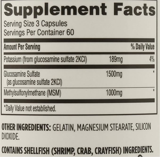 365 by Whole Foods Market, Glucosamine with MSM, 180 Capsules (Pack of 2)