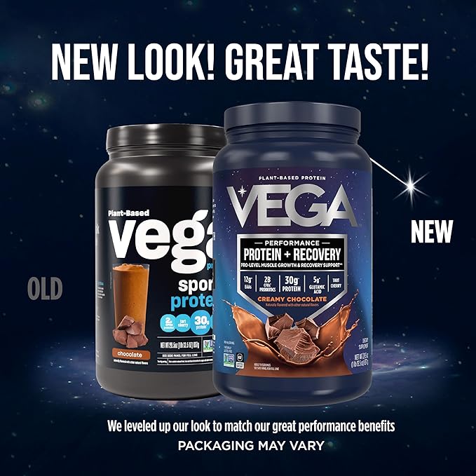 Vega Premium Sport Protein Chocolate Protein Powder, Vegan, Non GMO, Gluten Free Plant Based Protein Powder Drink Mix, NSF Certified for Sport, 29.5 oz