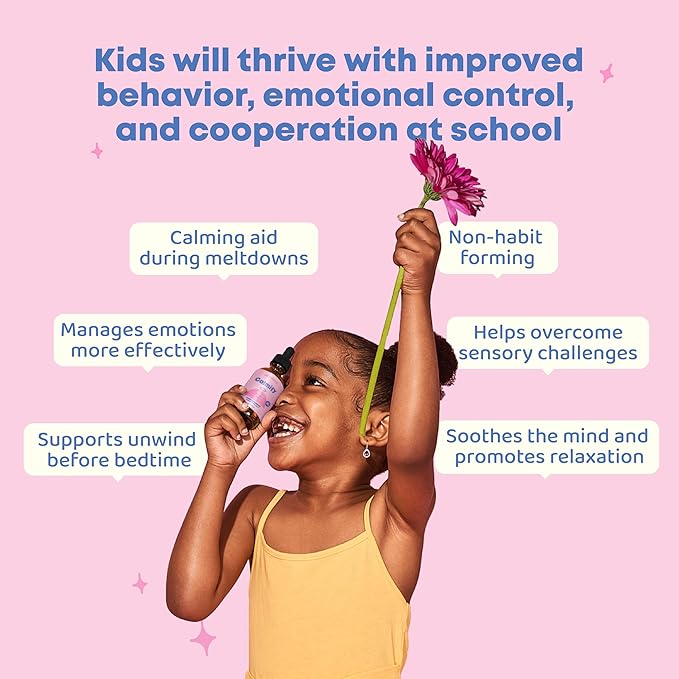 JoySpring Magnesium Citrate Liquid for Kids – Sugar & Gluten-Free Magnesium Supplement with Chamomile & Passion Flower – Calm Support for Kids & Adults – 30 Servings