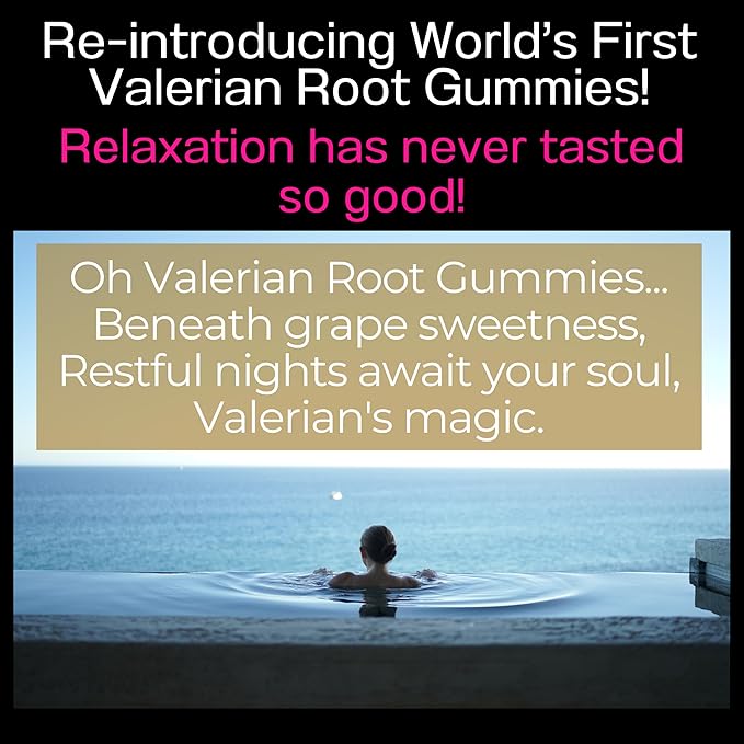 SHIZAM Valerian Root Chamomile Gummies, Aid for Calm & Stress for Kids & Adults, Capsules Tincture Extract Drops Pills Chewables Tea Liquid Alt, Supplement, Valarian Roots Organic Sleep 500mg Herb