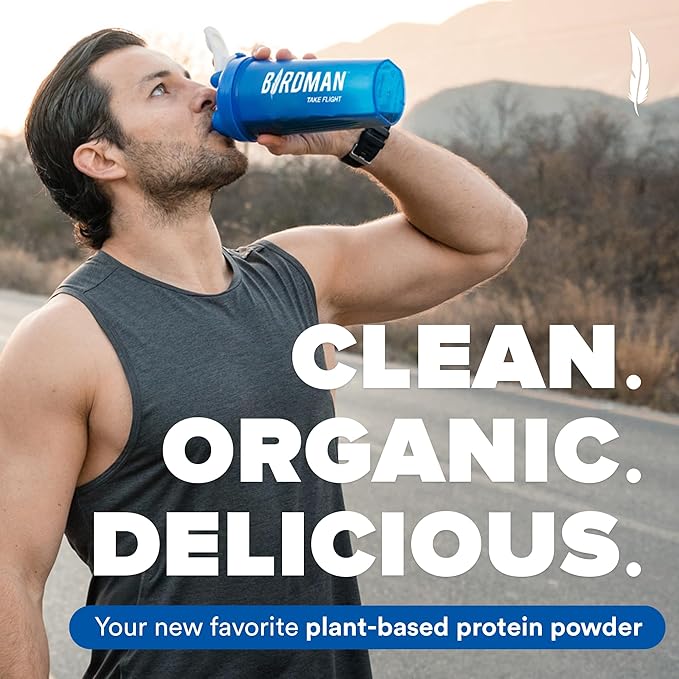 Falcon Vegan Protein Powder Organic, Stevia & Sugar Free, Plant Based Protein, Low Carb, Dairy Free, Keto, Non Whey Protein, Probiotic, Pea Protein | Chocolate Flavor - 18 Servings - 1.32lb