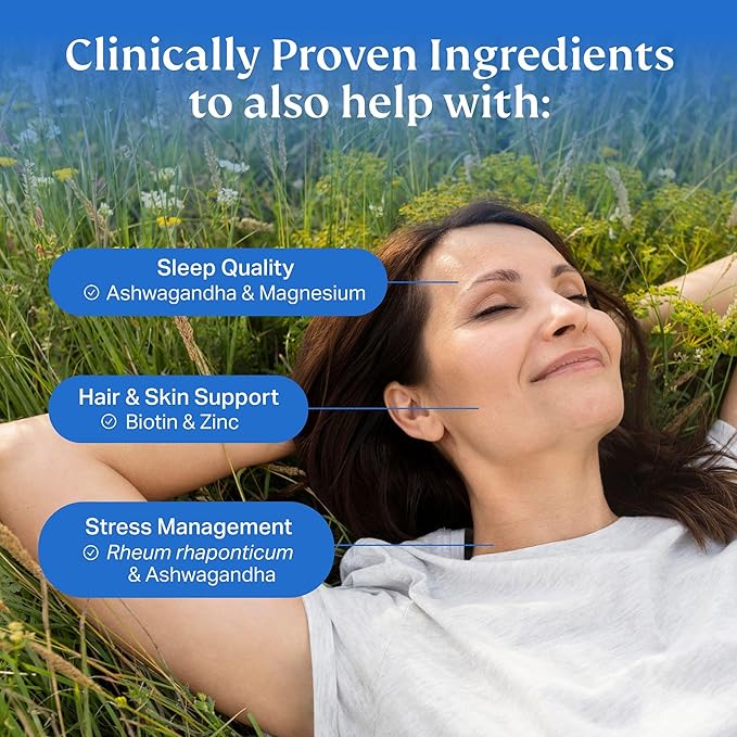 Clinically Proven Menopause Supplement for Weight Management, Hot Flashes, Night Sweats and Low Energy | Complete Multi-Symptom Menopause Supplement for Women