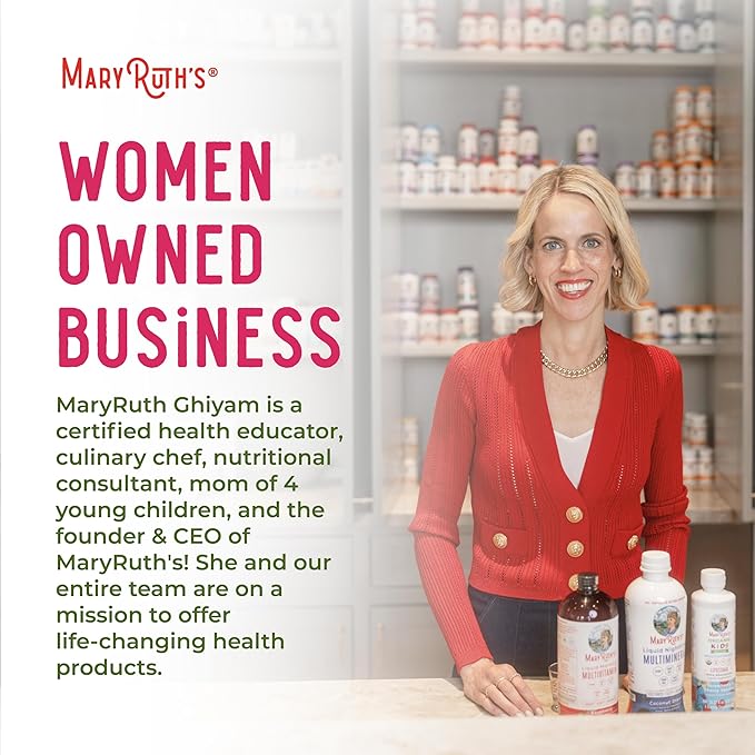 MaryRuth Organics Sugar Free | 2 Month Supply | Vitamin D & B12 Vitamin Supplements for Adults & Kids | Bone Health | Immune Support | Vegan | Non-GMO | 60 Servings