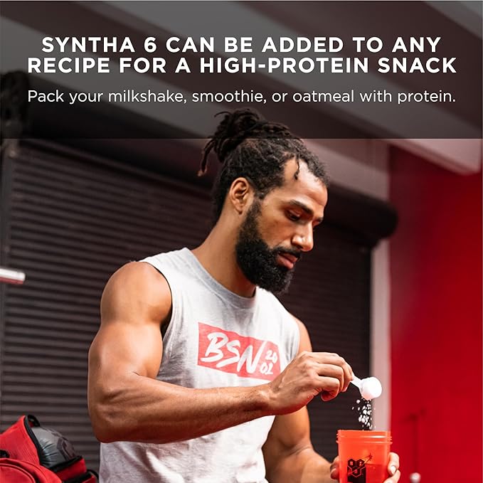 BSN Syntha-6 Whey Protein Powder, Cold Stone Creamery- Cookie Doughn't You Want Some, Micellar Casein, Milk Protein Isolate Powder, 25 Servings