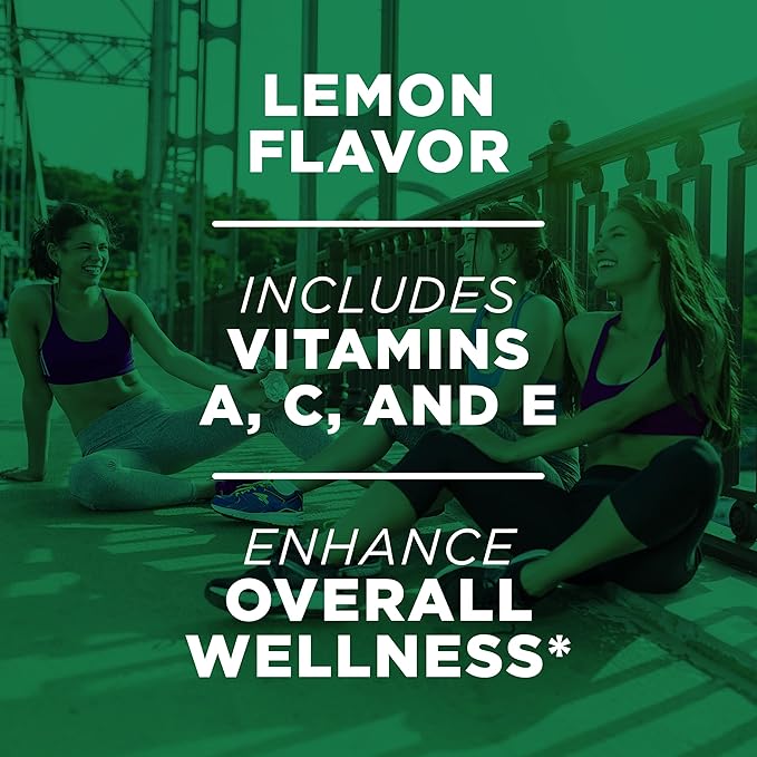 AdvoCare Greens Powder Phytonutrient Supplement - Supports Digestive Health with Antioxidants, Prebiotics & Probiotics* - Includes Broccoli Powder, Carrot Powder & More - Lemon, 7 oz