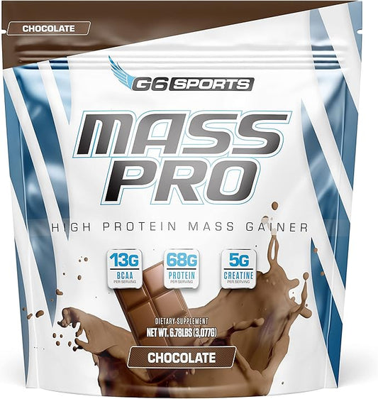 Nutrition Mass Pro High Protein Mass Gainer (64g Protein, Avocado Powder, Coconut Oil Powder, MCT Oil Powder) – 7lb Bag – Chocolate