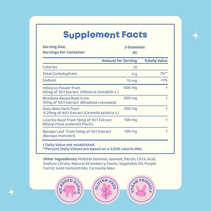 JoySpring Genius Kids Focus Gummies – Natural Herbal Brain Supplement for Kids | Vegan, Gluten-Free, Sugar-Free with Bacopa, Gotu Kola, Rhodiola – 60 Count