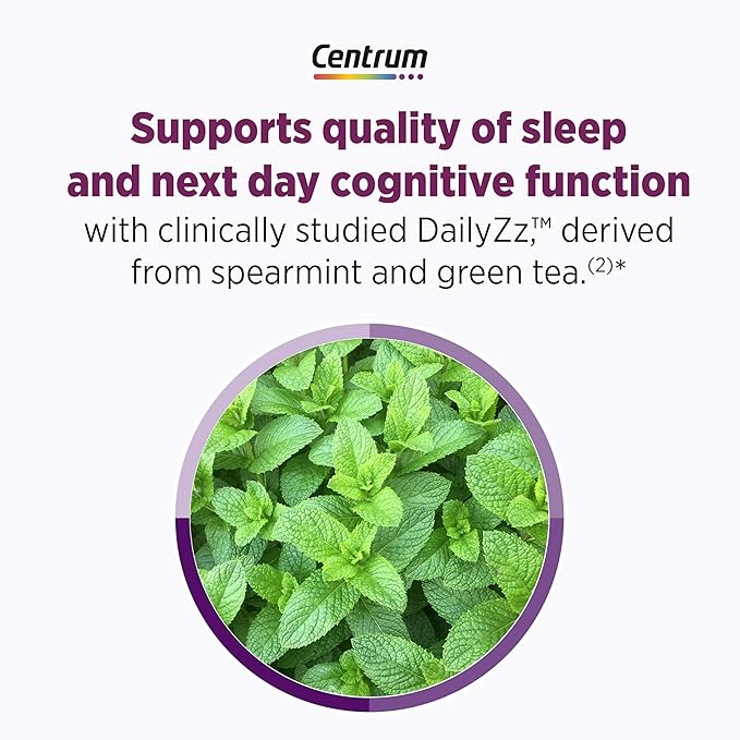 Centrum Restful Sleep Menopause Support Tablets, Supplement with Clinically Studied DailyZz and geniVida, 28 Count