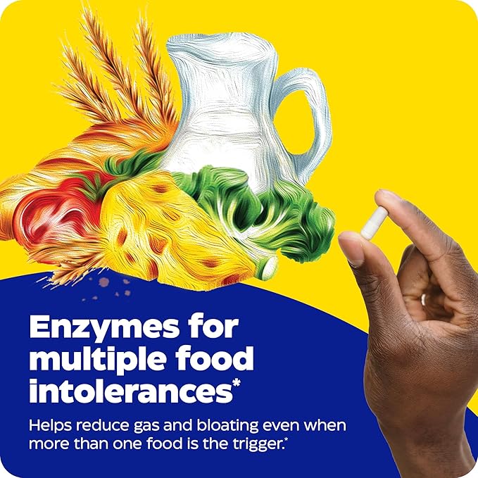 Enzymedica Digest Spectrum, Digestive Enzymes for Multiple Food Intolerances, Offers Fast-Acting Gas & Bloating Relief, 90 Count