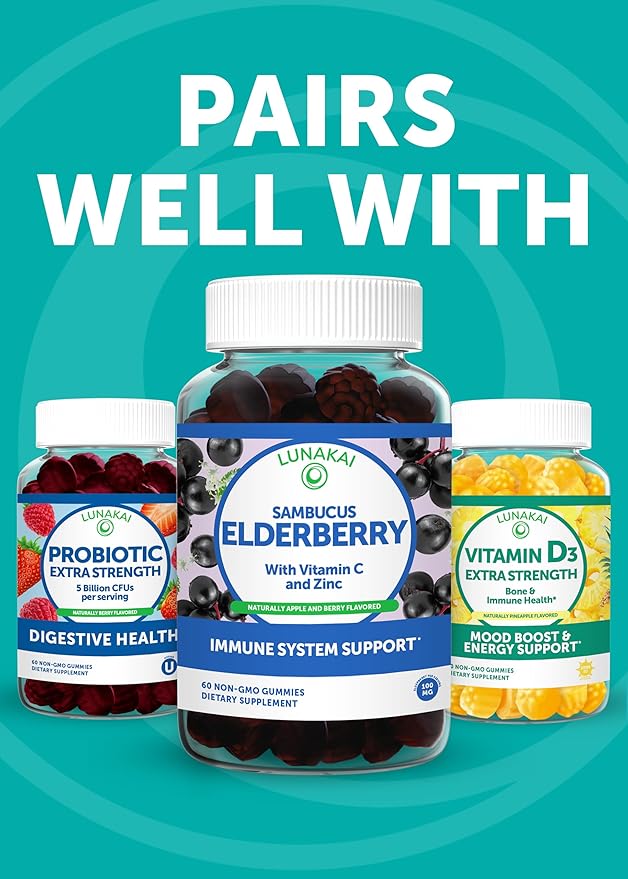 Lunakai USA Made Low Dose Melatonin Gummies 1mg - Gentle Sleep Aid for Adults & Kids - Non-GMO, Vegan, Gluten-Free - 60 Count