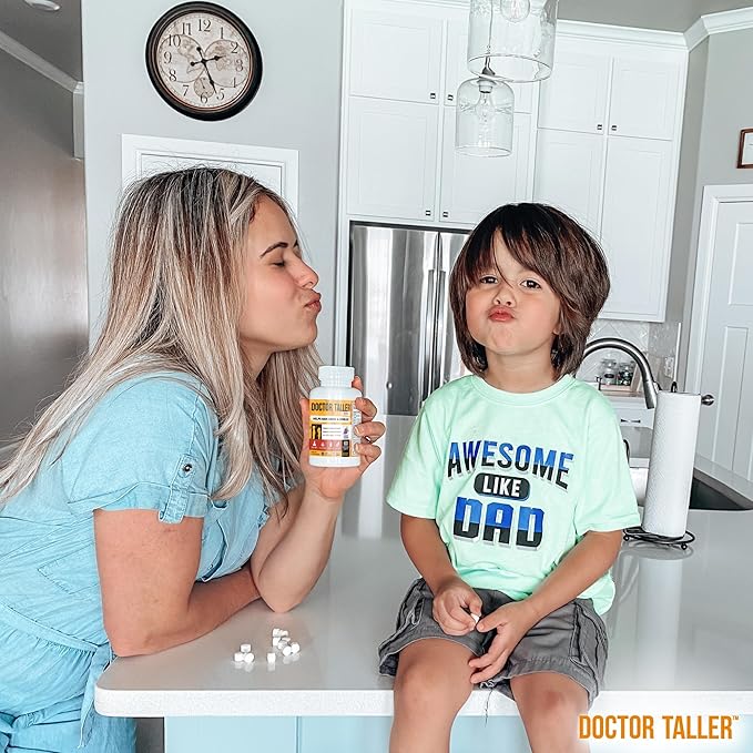 NuBest Doctor Taller Kids - Kids Multivitamins, Toddler Vitamins - Support Healthy Height, Height Growth and Bone Strength for Ages 2 to 9 - Grape Flavor - 60 Vegan Chewable Tablets | 3 Pack