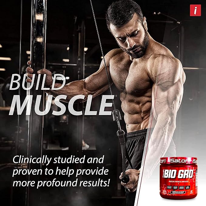 iSatori BIO-GRO Protein Synthesis Amplifier, for Muscle Recovery & Growth, Enhanced Stimulant Free Pre-Workout & Colostrum Supplement with Bio-Active Peptides- Chocolate Ice Cream (60 Servings)