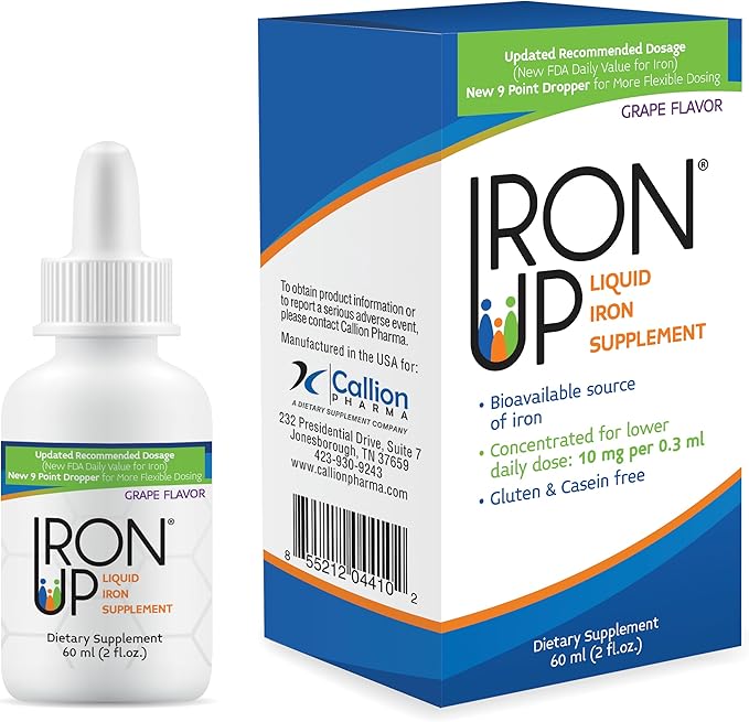 Iron Up, Liquid Iron Supplement, Grape Flavor, 2 fl oz (60 ml)